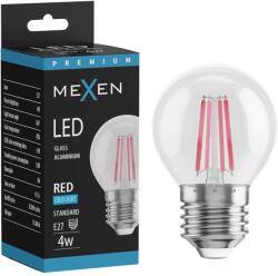 Mexen Vintis Bec LED filament E27, G45, 4W, 55 lm, roșu - L156-E27-04XX-45 (L156-E27-04XX-45)