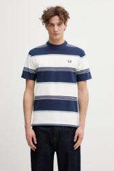 Fred Perry pamut póló - sötétkék M - answear - 37 990 Ft