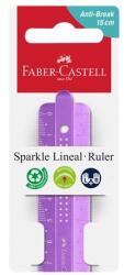 Faber-Castell Vonalzó, műanyag, törésálló, 15 cm, FABER-CASTELL "Sparkle", színkeverék