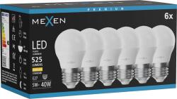 Mexen Nova 6x Bec LED E27, G45, 5W, Caldă - 3000K, 525 lm - L101-E27-0530-01x06 (L101-E27-0530-01x06)