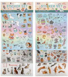 Grafix Set de 100 bucăți de stickere, câini și pisici, 2 tipuri (100089)