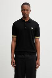 Fred Perry pamut póló - fekete M - answear - 56 990 Ft