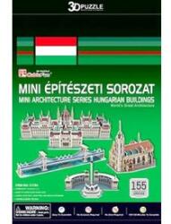 CubicFun Clădiri din Ungaria, mini puzzle 3D de 155 piese - diverse modele (C179h)