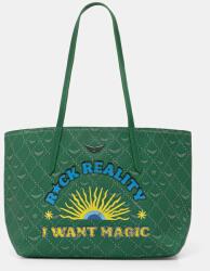 Zadig&Voltaire shopper női műbőr Z SHOPPER MONOGRAM TAG - zöld Univerzális méret