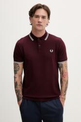Fred Perry pamut póló - burgundia XL