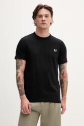 Fred Perry pamut póló Ringer T-Shirt - fekete L