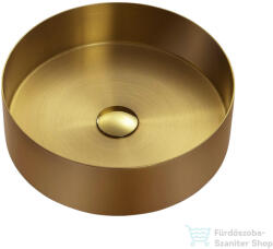 Wellis Marigold pultra ültethető rozsdamentes acél mosdó, szálcsiszolt arany WB00558 (WB00558)