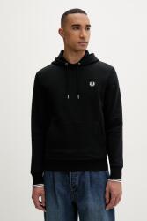Fred Perry kapucnis melegítőfelső férfi pamut - fekete S