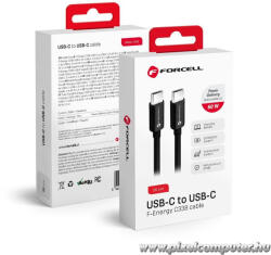  Forcell C338 USB-C - USB-C 60W gyorstöltő kábel - 25 cm, QC 4.0, PD (5903396219627)