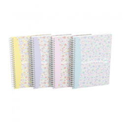 OXFORD Floral Spirálfüzet A/5 Vonalas 60 Lapos Vegyes Mintákban (H400094953)