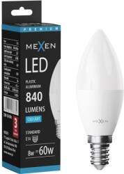 Mexen Nova LED izzó E14, C37, 8W, Hideg - 6500K, 840 lm - L102-E14-0865-01 (L102-E14-0865-01)