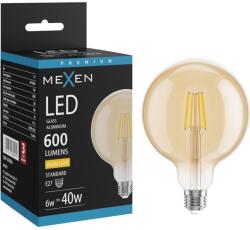 Mexen Vintis LED filament izzó E27, G125, 6W, Meleg - 2700K, 600 lm, borostyán - L158-E27-0627-50 (L158-E27-0627-50)