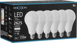 Mexen Nova 6x LED izzó E27, A95, 25W, Semleges - 4000K, 2625 lm - L100-E27-2540-01x06 (L100-E27-2540-01x06)
