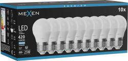 Mexen Nova 10x LED Izzó E27, G45, 4W, Hideg - 6500K, 420 lm - L101-E27-0465-01x10 (L101-E27-0465-01x10)