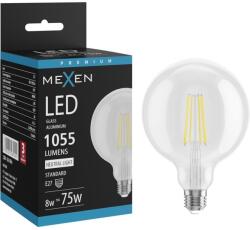 Mexen Vintis LED filament izzó E27, G125, 8W, Semleges - 4000K, 1055 lm, átlátszó - L158-E27-0840-00 (L158-E27-0840-00)