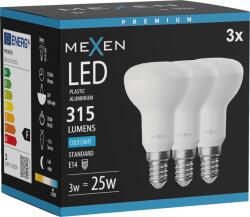 Mexen Nova 3x LED izzó E14, R50, 3W, Hideg - 6500K, 315 lm - L103-E14-0365-01x03 (L103-E14-0365-01x03)