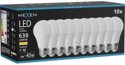 Mexen Nova 10x LED izzó E27, A60, 6W, Meleg - 3000K, 630 lm - L100-E27-0630-01x10 (L100-E27-0630-01x10)