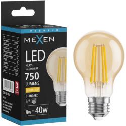 Mexen Vintis Filament LED izzó E27, A60, 8W, Meleg - 2700K, 750 lm, borostyán - L150-E27-0822-50 - L150-E27-0827-50 (L150-E27-0827-50)