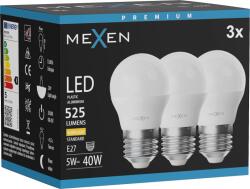 Mexen Nova 3x LED izzó E27, G45, 5W, Meleg - 3000K, 525 lm - L101-E27-0530-01x03 (L101-E27-0530-01x03)