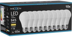 Mexen Nova 10x LED izzó E27, A60, 9W, Meleg - 3000K, 945 lm - L100-E27-0930-01x10 (L100-E27-0930-01x10)