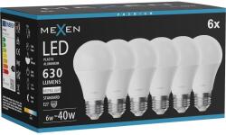 Mexen Nova 6x LED Izzó E27, A60, 6W, Semleges - 4000K, 630 lm - L100-E27-0640-01x06 (L100-E27-0640-01x06)