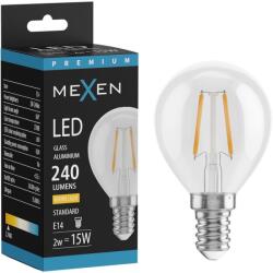 Mexen Vintis Filament LED izzó E14, G45, 2W, Meleg - 2700K, 240 lm, tiszta - L156-E14-0227-00 (L156-E14-0227-00)