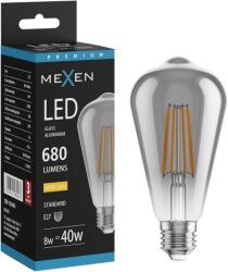 Mexen Vintis LED szálas filament izzó E27, ST64, 8W, Meleg - 2700K, 680 lm, füstös - L152-E27-0827-70 (L152-E27-0827-70)