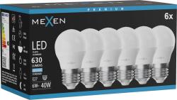 Mexen Nova 6x LED izzó E27, G45, 6W, Hideg - 6500K, 630 lm - L101-E27-0665-01x06 (L101-E27-0665-01x06)