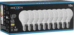 Mexen Nova 10x LED izzó E14, G45, 5W, Meleg - 3000K, 525 lm - L101-E14-0530-01x10 (L101-E14-0530-01x10)