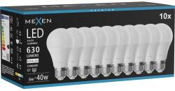 Mexen Nova 10x LED izzó E27, A60, 6W, Semleges - 4000K, 630 lm - L100-E27-0640-01x10 (L100-E27-0640-01x10)