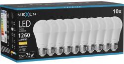 Mexen Nova 10x LED izzó E27, A60, 12W, Meleg - 3000K, 1260 lm - L100-E27-1230-01x10 (L100-E27-1230-01x10)