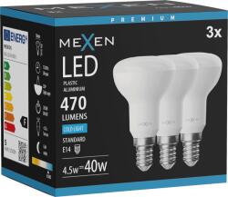 Mexen Nova 3x LED izzó E14, R50, 4, 5W, Hideg - 6500K, 470 lm - L103-E14-0565-01x03 (L103-E14-0565-01x03)