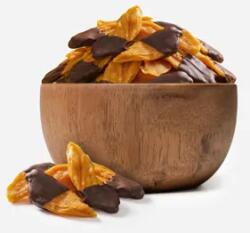 GRIZLY Felii de mango glazurate pe jumătate în ciocolată neagră 250 g