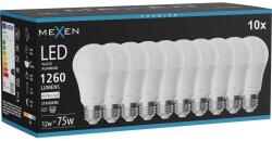 Mexen Nova 10x LED izzó E27, A60, 12W, Semleges - 4000K, 1260 lm - L100-E27-1240-01x10 (L100-E27-1240-01x10)