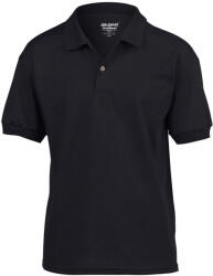 Gildan GIB8800 rövid ujjú galléros gyerek póló - black szín (giB8800bl-m) - penzumplusz