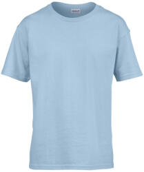 Gildan GIB64000 rövid ujjú pamut gyerek póló - light blue szín (giB64000lb-l) - penzumplusz