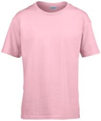 Gildan GIB64000 rövid ujjú pamut gyerek póló - light pink szín (giB64000lp-l)