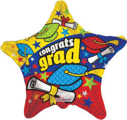 Kaleidoscope Ballagási lufi 18" 45cm, csillag, Congrats Grad (LUFI348717)