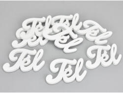  Fehér fa Tél felirat 4, 5x7cm 8db/csomag