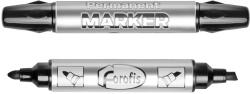FOROFIS Alkoholos marker, kétféle hegyű, kerek és vágott hegy, Forofis, fekete (FO_91271)