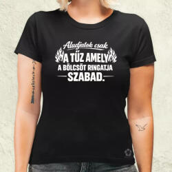 Magnolion Aludjatok csak fehér női póló (28352-N)