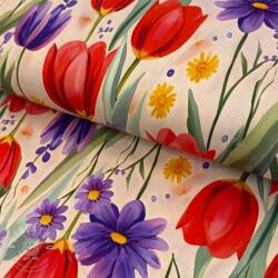  Jersey VISCOSE LYCRA HEAVY Tulips design A