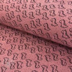  Kordbársony STRETCH Little dino old pink