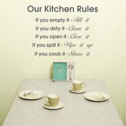 4 Decor Sticker Our Kitchen Rules - beestick-deco - 97,00 RON