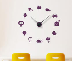 4 Decor Sticker Ceas de Perete Pentru cei Mici