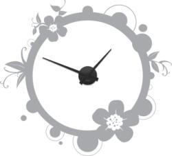 4 Decor Sticker Ceas de Perete Floare Circulara