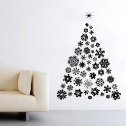 4 Decor Sticker Pom de Craciun din fulgi de zapada - beestick-deco - 188,99 RON