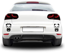 4 Decor Sticker auto - Cuplu panda
