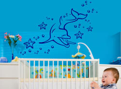 4 Decor Sticker Delfin cu stele de mare - beestick-deco - 53,00 RON