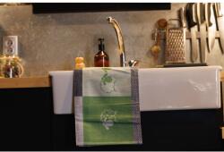 Wooline 3 db zöld báránymintás konyharuha 50 x 70 cm - 100% egyiptomi pamut